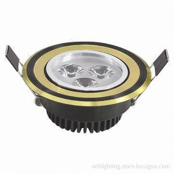 Special 3W LED Superior Ceiling/Downlight with Black and Golden Edge